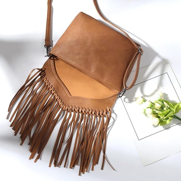 Fringe Hobo Bags Crossbody Bag Fringe Purse for Women - Picture 3 of 7